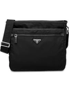 PRADA PRADA LOGO MESSENGER BAG - 黑色