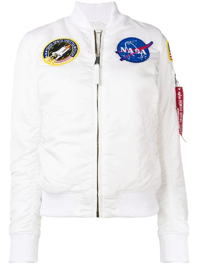 Alpha Industries Nasa Ma-1 Bomber Jacket - 白色 In White