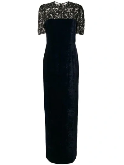 Stella Mccartney Lace Top Gown In Blue