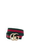 GUCCI WEB ELASTIC BELT WITH TORCHON DOUBLE G BUCKLE,10720516