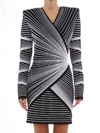 BALMAIN MINIDRESS BLACK AND WHITE,10714346