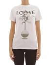LOEWE WHITE T-SHIRT FLOWER & VASE,10720777
