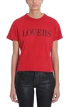 AMIRI T-SHIRT IN RED COTTON,10720891