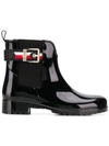 TOMMY HILFIGER TOMMY HILFIGER PVC ANKLE BOOTS - BLACK