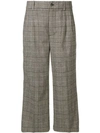 BELLEROSE CROP CHECKERED TROUSERS