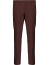 PRADA PRADA WOOL AND MOHAIR TROUSERS - RED