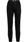 MONCLER WOMAN COTTON-TWILL TRACK PANTS BLACK,AU 14693524282894353