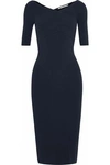 AUTUMN CASHMERE AUTUMN CASHMERE WOMAN STRETCH-KNIT DRESS MIDNIGHT BLUE,3074457345618888654