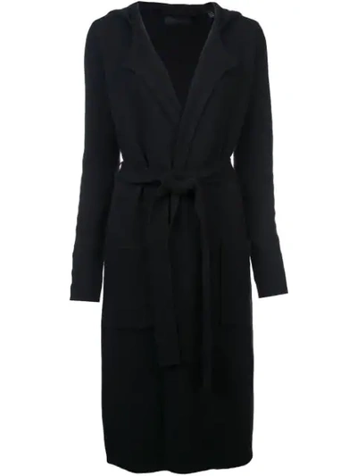 Atm Anthony Thomas Melillo Hooded Duster Cardigan In Black