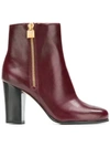MICHAEL MICHAEL KORS MICHAEL MICHAEL KORS MARGARET ANKLE BOOTS - RED