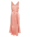 10 CROSBY Blush Satin Midi Dress,TF81522SA