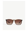 Ray Ban Chris Rb4187 Square-frame Rubber Sunglasses In Havana