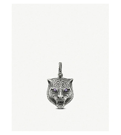 Gucci Feline Head Sterling Silver Charm In Undefined