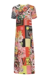 VERSACE PRINTED SILK-JACQUARD MIDI DRESS,A82600A230084