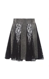 CHRISTOPHER KANE FLARED LACE AND SEQUIN MINI SKIRT,567517UKF02
