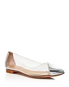 SCHUTZ Women's Clearly Pointed Toe See-Through Flats,S0317402110003