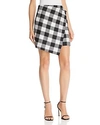 MILLY PLAID WRAP SKIRT,213BC02927
