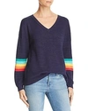 HONEY PUNCH RAINBOW-SLEEVE SWEATER,8IT6389D