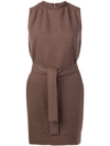 Rick Owens Short Sleeveless Dress In Brown