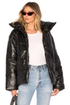 Nanushka Hide Quilted Padded Vegan Leather Jacket In Black