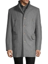 Cole Haan Melton Three-in-one Topper Coat In Light Grey