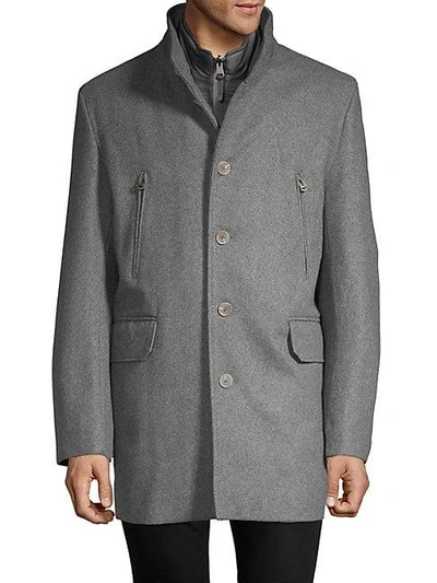 COLE HAAN MEN'S MELTON 3-IN-1 JACKET,0400099311845