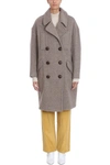 ISABEL MARANT ETIM TAUPE WOOL COAT,10721408