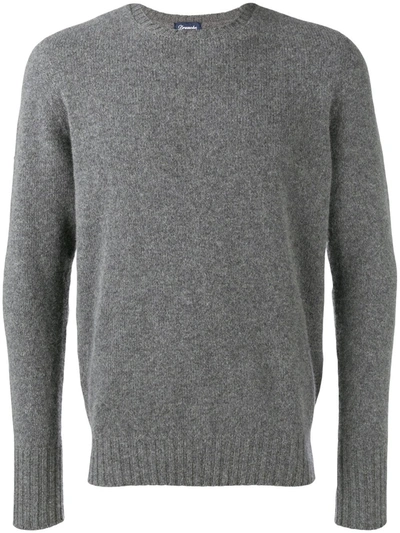 Drumohr Grey Lamb Wool Classic Jumper
