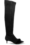 ALEXANDRE BIRMAN MICHELE KNOTTED SUEDE OVER-THE-KNEE BOOTS,3074457345619092650