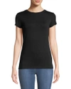 L Agence Ressi Crew Neck T-shirt In Black