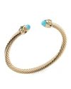 DAVID YURMAN RENAISSANCE 18K GOLD, TURQUOISE & TOPAZ BRACELET,PROD216020023