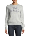 LINGUA FRANCA OLD SCHOOL EMBROIDERED CASHMERE SWEATER,PROD214340202