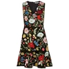 ALICE AND OLIVIA PEYTON FLORAL-EMBROIDERED VELVET DRESS