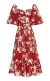 JOHANNA ORTIZ Beautiful Chaos Printed Broderie Anglaise Cotton Dress,V1425HR