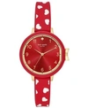KATE SPADE KATE SPADE NEW YORK WOMEN'S PARK ROW RED SILICONE STRAP WATCH 34MM