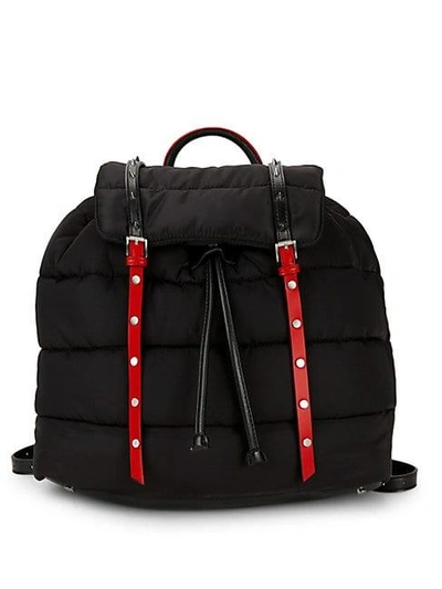 Sam Edelman Branwen Quilted Backpack In Black Red