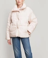 Nanushka Liberty Fabric Mortimer Print Hide Puffer Jacket In Mortimer Pink
