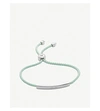 Monica Vinader Linear Woven Sterling Silver Friendship Bracelet In Silver / Blue