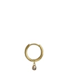 ANNOUSHKA 18CT GOLD AND BROWN DIAMOND HOOP EARRING,74702916