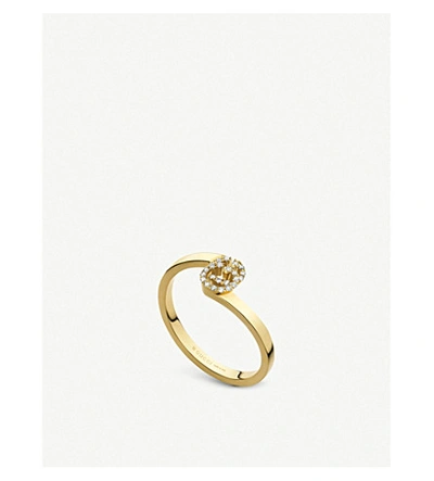 Gucci Gg Running 18ct Gold And Diamond Ring