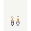 ANNOUSHKA 18CT YELLOW GOLD AND AMETHYST EARRING DROPS