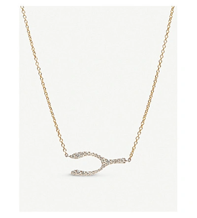 Annoushka Wishbone Love Diamonds 18ct Bi-gold And Diamond Necklace
