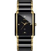 Rado Men's Swiss Integral Diamond Accent Two-tone Stainless Steel And Ceramic Bracelet Watch 31x41mm R202 In Black