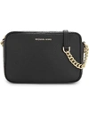 Michael Michael Kors Michael Kors Ladies Black Grained Modern Ginny Leather Cross-body Bag, Size: Medium In Black