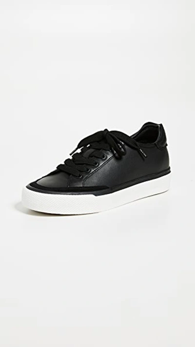 Rag & Bone Army Suede-trimmed Leather Sneakers In Black Leather
