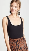 Susana Monaco Low Back Thong Bodysuit In Black
