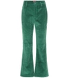 STAUD CROPPED HIGH-RISE FLARED PANTS,P00339156
