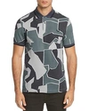 FRED PERRY MODERN CAMOUFLAGE-PRINT PIQUE SLIM FIT POLO SHIRT,SM4046