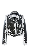 MOSCHINO PRINTED LEATHER JACKET,J37010470