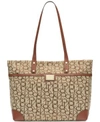 CALVIN KLEIN TEODORA JACQUARD SIGNATURE TOTE